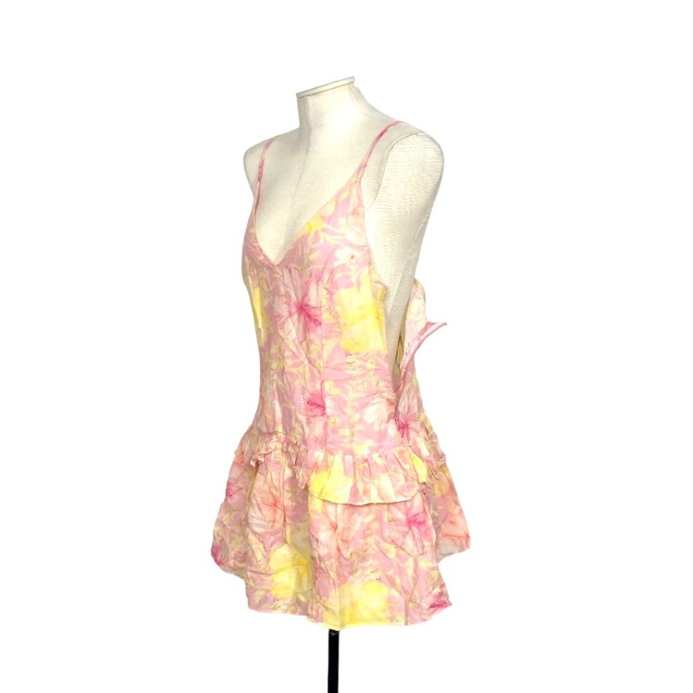 LoveShackFancy Fabienne Mini Dress Light Berry Tea Size 8 New